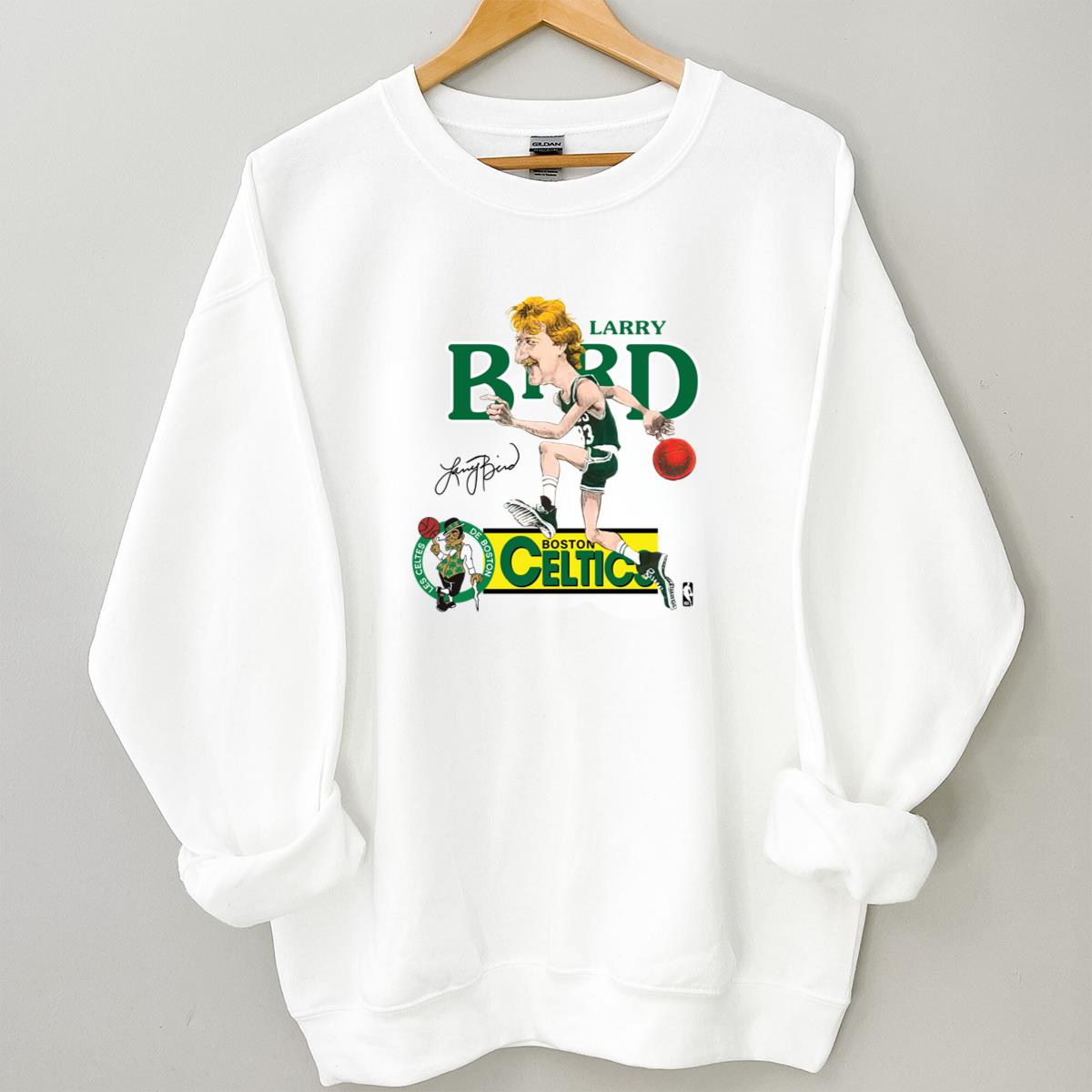 Boston Celtics Retro 90s Signature Funny Chibi Design Collector White Unisex T-Shirt