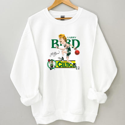 Boston Celtics Retro 90s Signature Funny Chibi Design Collector White Unisex T-Shirt