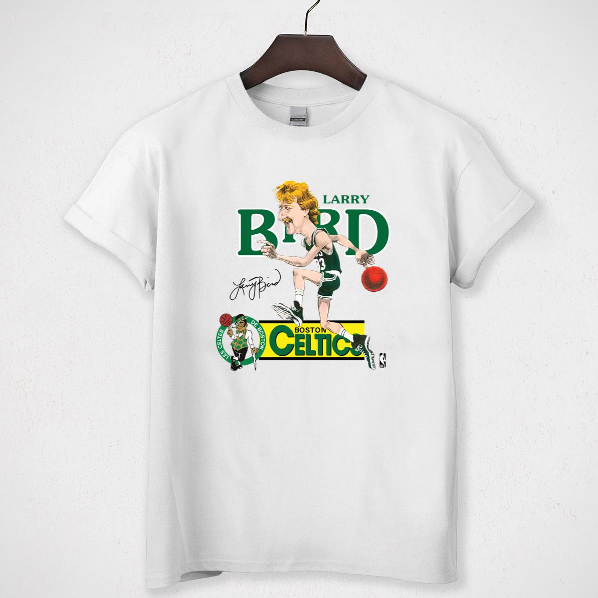 Boston Celtics Retro 90s Signature Funny Chibi Design Collector White Unisex T-Shirt