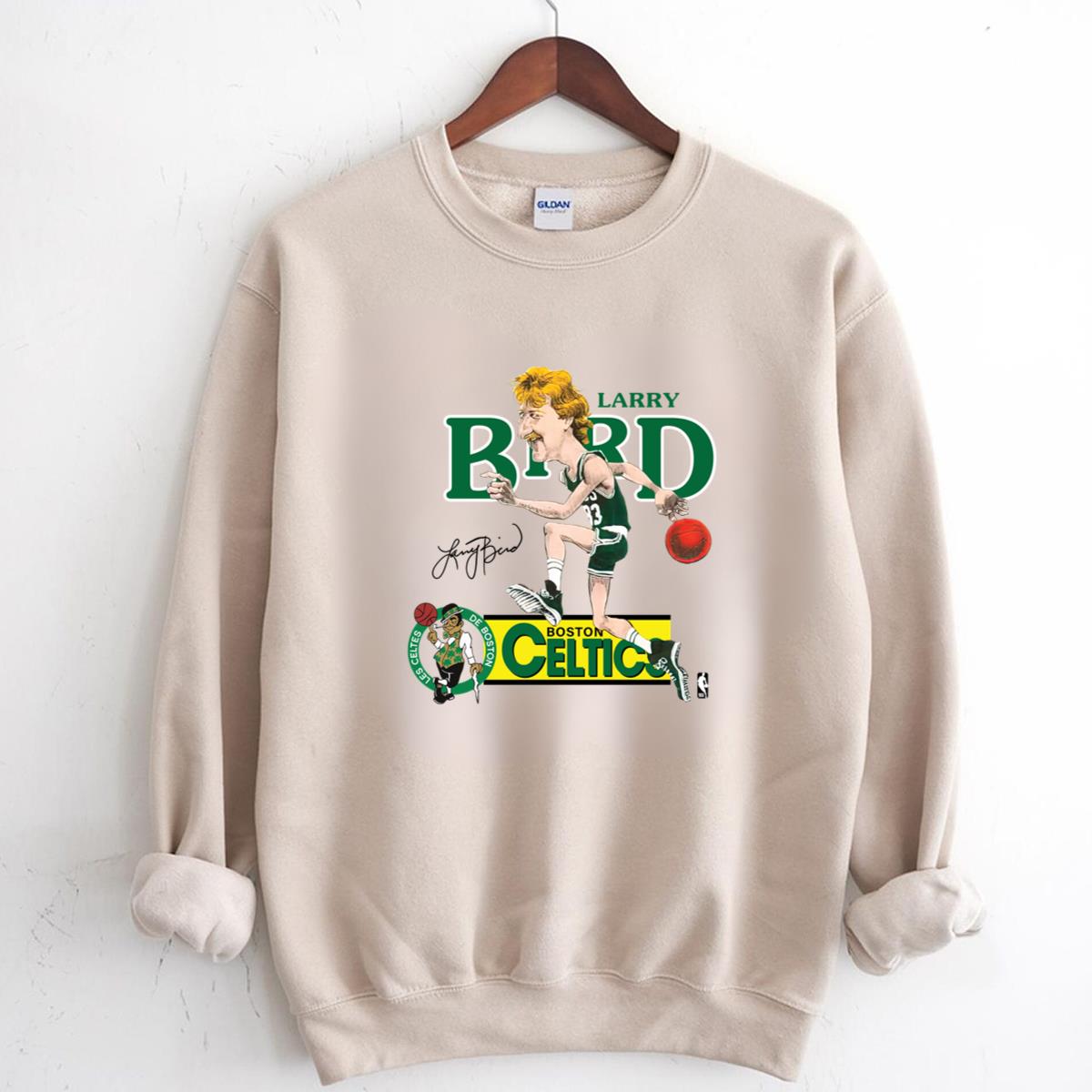 Boston Celtics Retro 90s Signature Funny Chibi Design Collector White Unisex T-Shirt