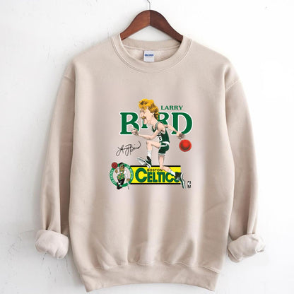 Boston Celtics Retro 90s Signature Funny Chibi Design Collector White Unisex T-Shirt