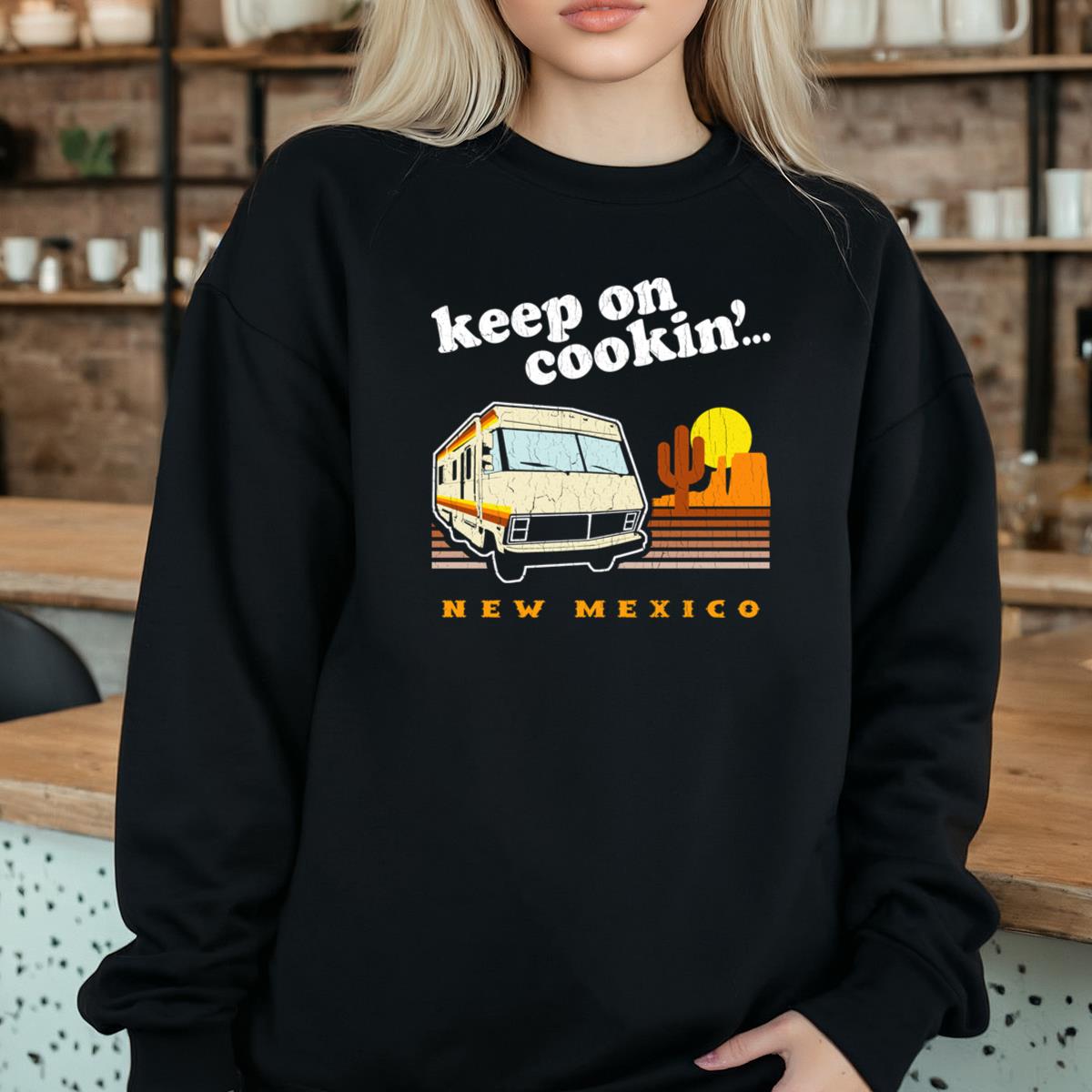 Breaking Bad RV New Mexico Desert Landscape Vintage Graphic T-Shirt 