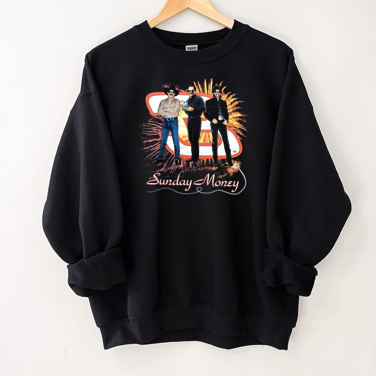 Brooks & Dunn Vintage 90s Country Music Legends Collector Edition Dale Earnhardt Sunday Money Black Unisex T-Shirt