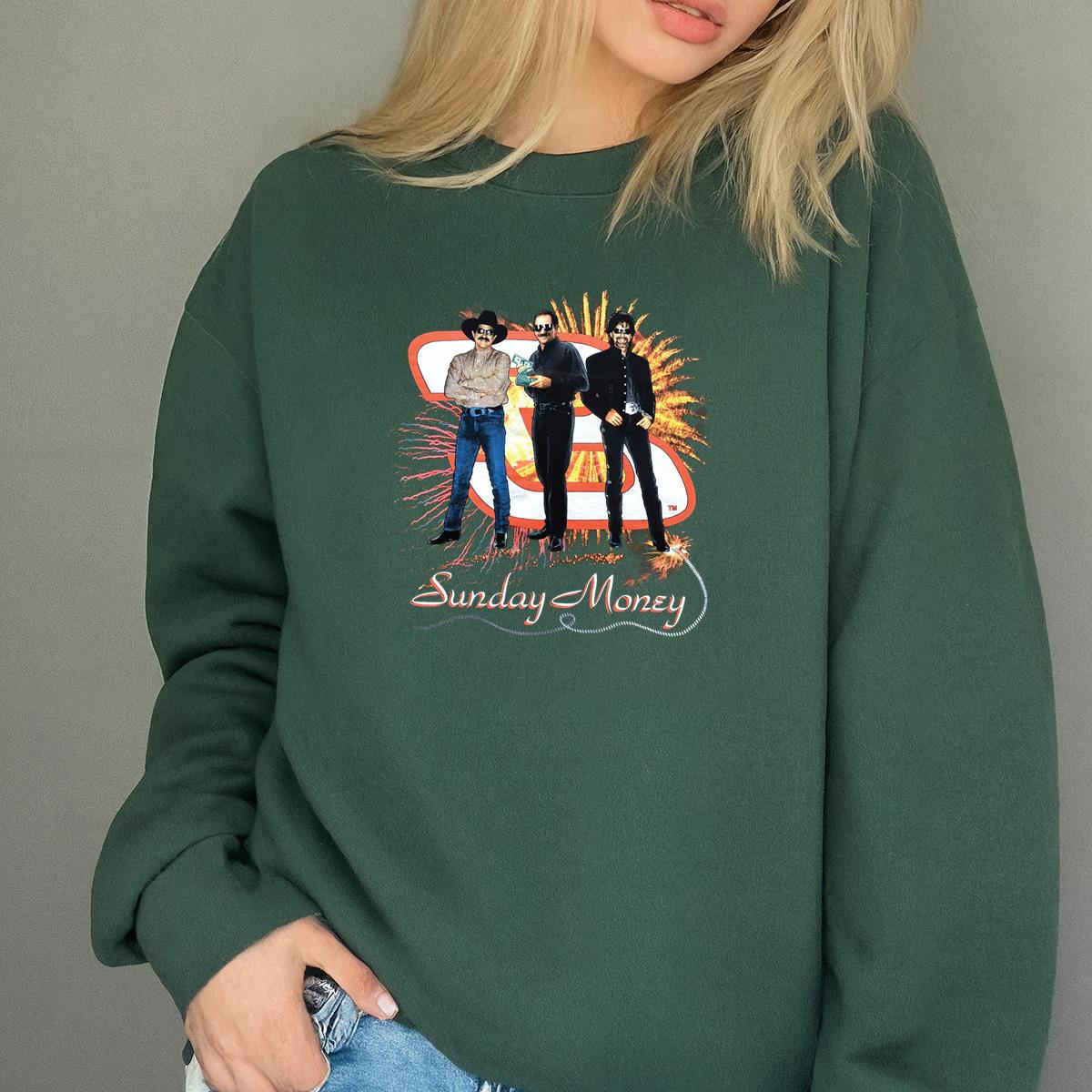 Brooks & Dunn Vintage 90s Country Music Legends Collector Edition Dale Earnhardt Sunday Money Black Unisex T-Shirt