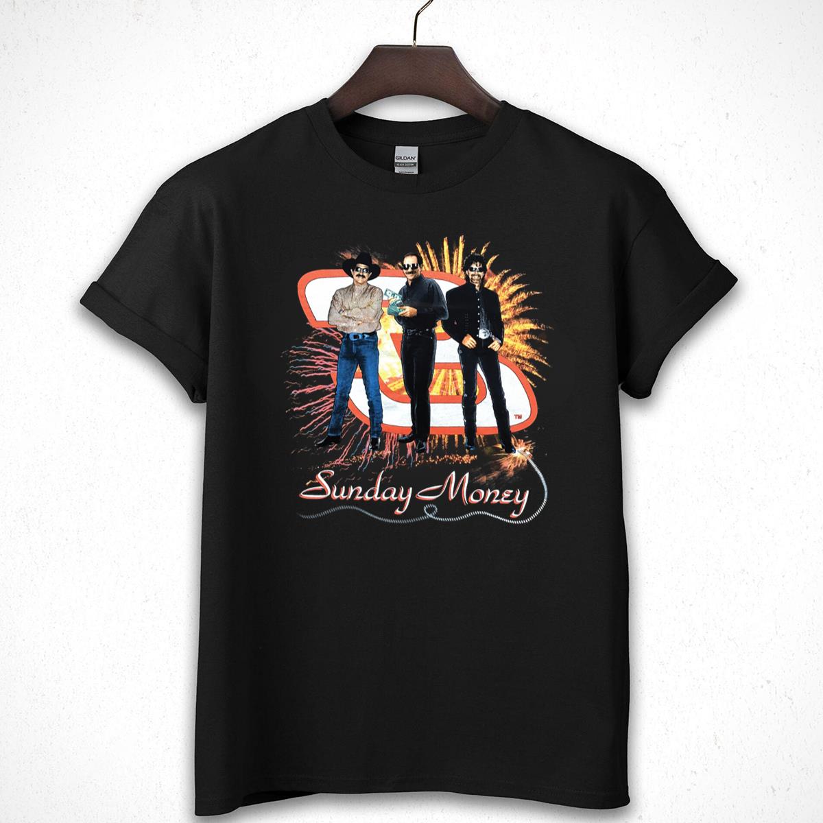 Brooks & Dunn Vintage 90s Country Music Legends Collector Edition Dale Earnhardt Sunday Money Black Unisex T-Shirt