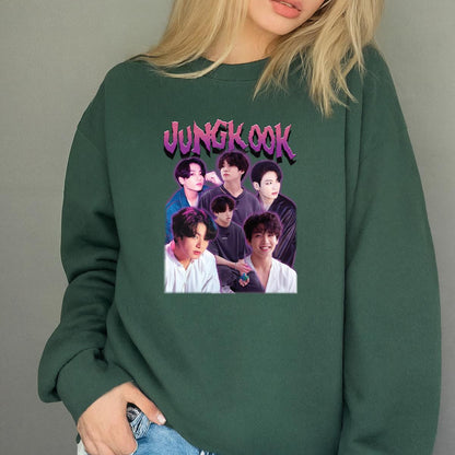 BTS Jungkook Retro 90s K-Pop Idol Fan Black Unisex T-Shirt