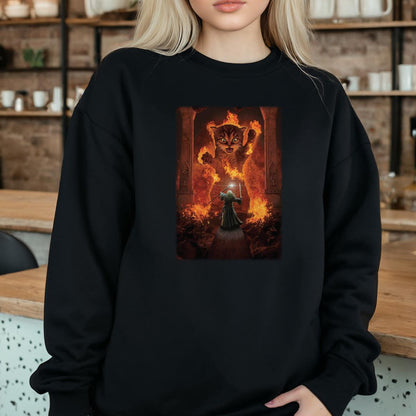 Cats Kittens Kitty Gandalf Catdalf Lord Of The Rings Wizard Magic The Mountain Vintage Fantasy Collector Black Unisex T-Shirt