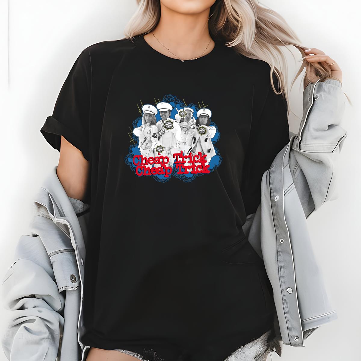 Cheap Trick Vintage 70s 80s 90s Dream Police Tour Official Fan Black Unisex T-Shirt