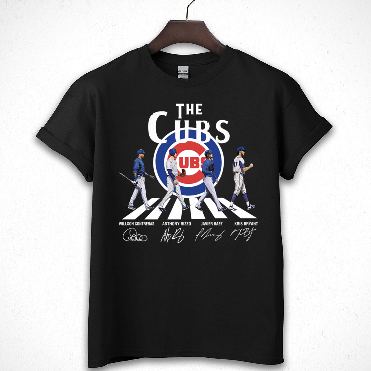 Chicago Cubs Vintage 90s Signatures Official Fan Navy Blue Unisex T-Shirt