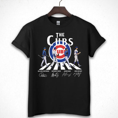 Chicago Cubs Vintage 90s Signatures Official Fan Navy Blue Unisex T-Shirt