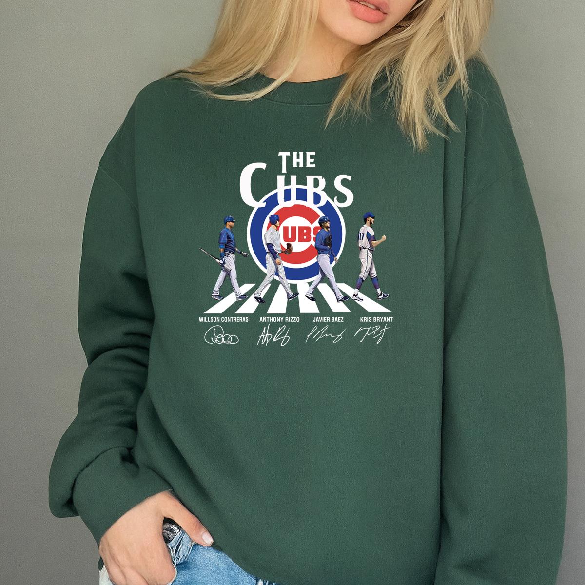 Chicago Cubs Vintage 90s Signatures Official Fan Navy Blue Unisex T-Shirt