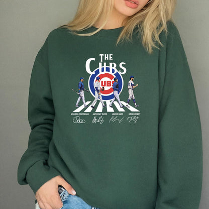 Chicago Cubs Vintage 90s Signatures Official Fan Navy Blue Unisex T-Shirt