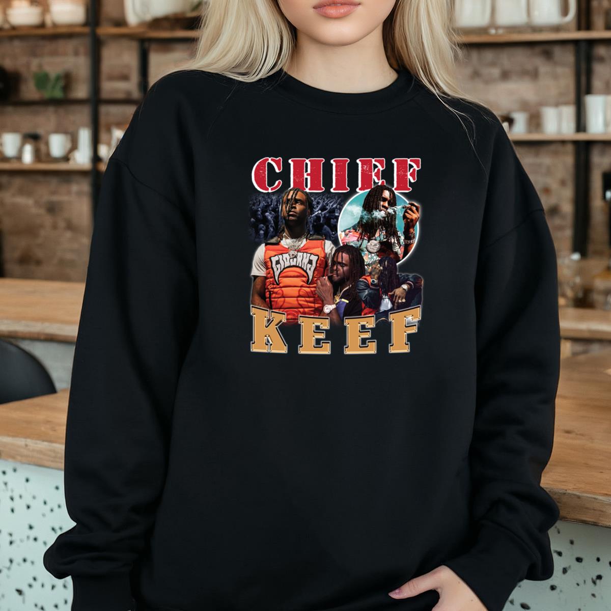 Chief Keef Rapper Vintage 2010s Hip Hop Music Official Fan Black Unisex T-Shirt