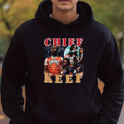 Chief Keef Rapper Vintage 2010s Hip Hop Music Official Fan Black Unisex T-Shirt