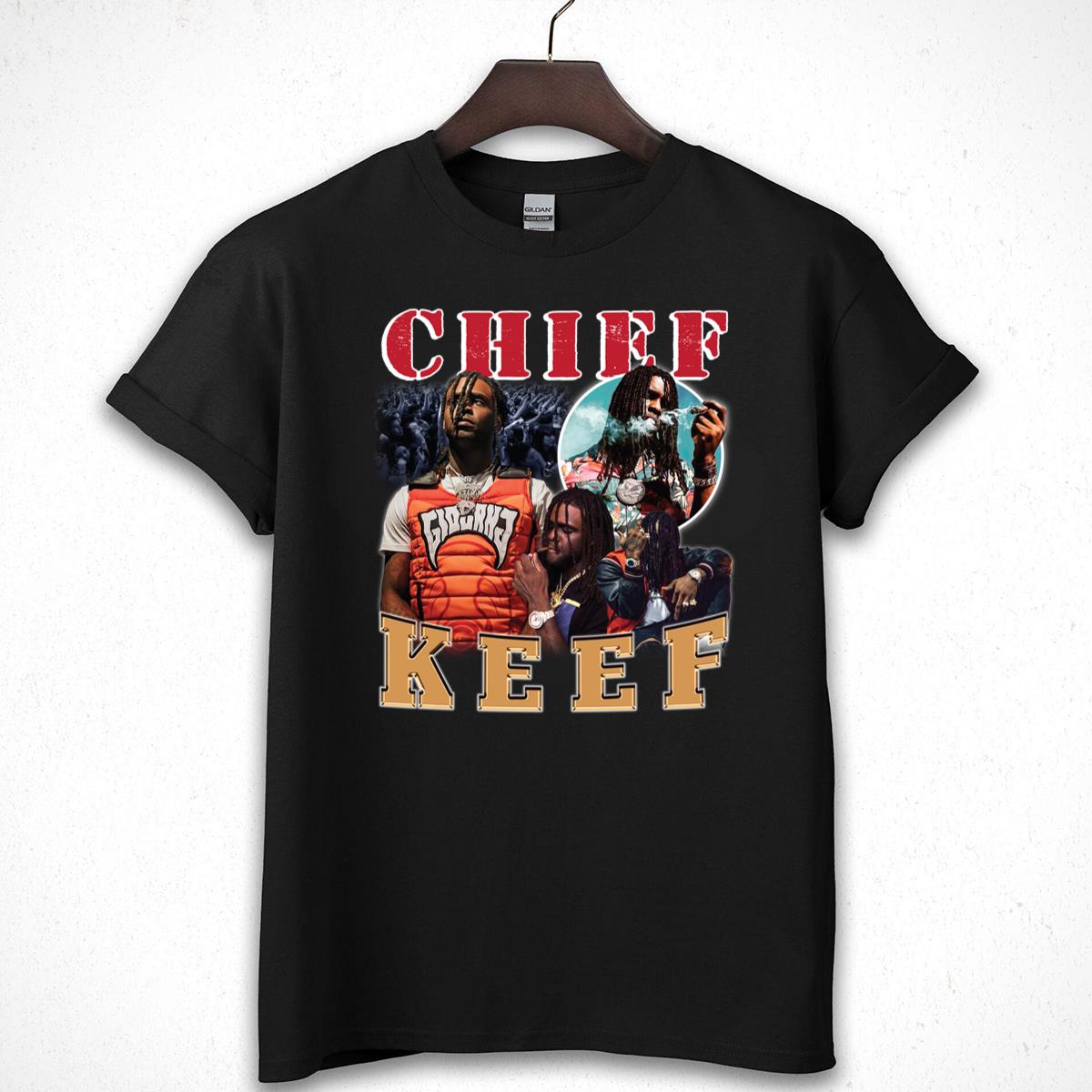 Chief Keef Rapper Vintage 2010s Hip Hop Music Official Fan Black Unisex T-Shirt