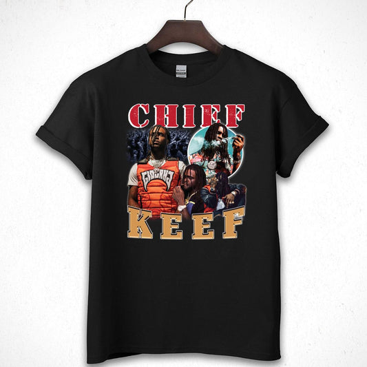 Chief Keef Rapper Vintage 2010s Hip Hop Music Official Fan Black Unisex T-Shirt