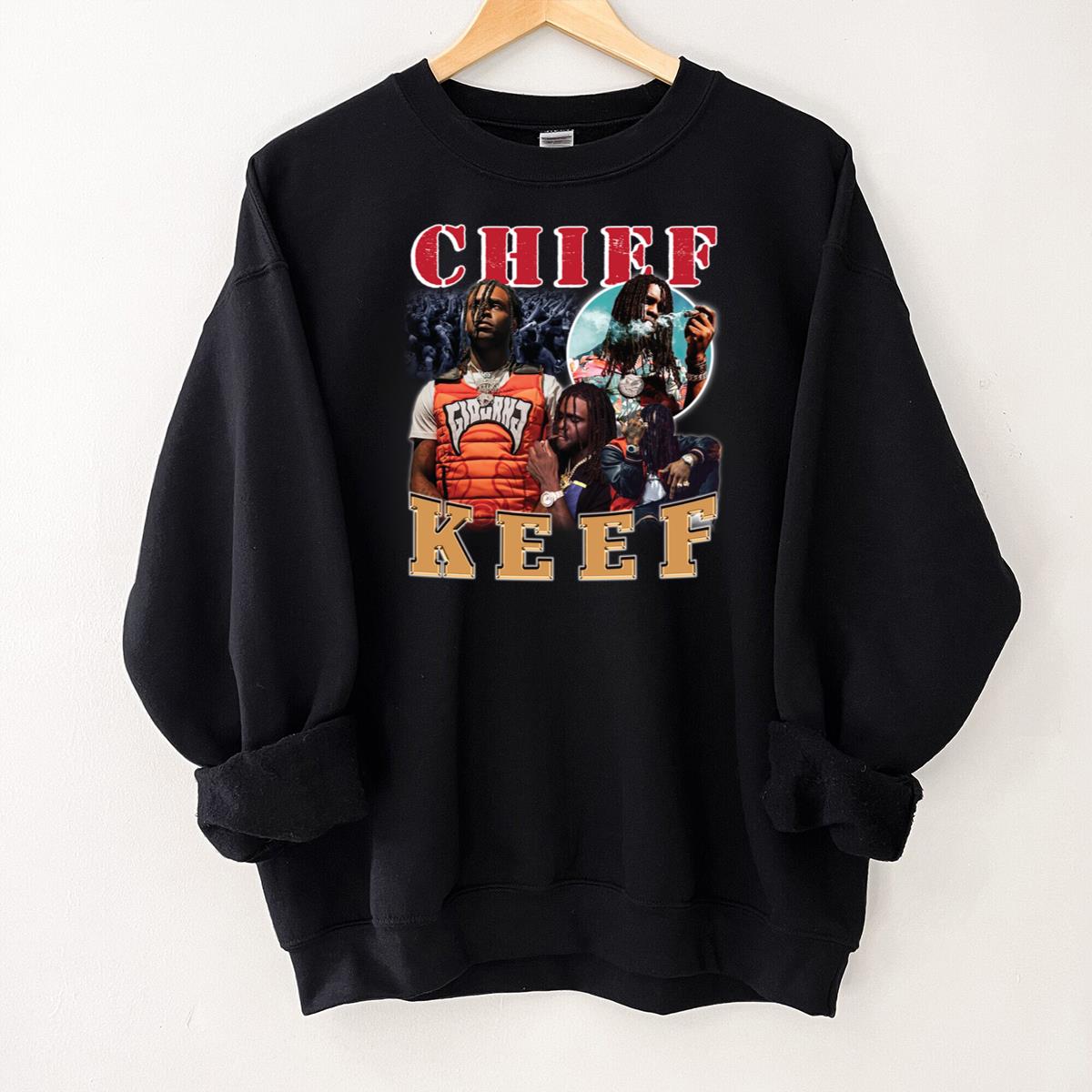 Chief Keef Rapper Vintage 2010s Hip Hop Music Official Fan Black Unisex T-Shirt