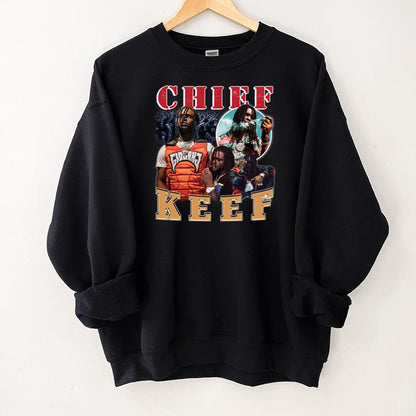 Chief Keef Rapper Vintage 2010s Hip Hop Music Official Fan Black Unisex T-Shirt