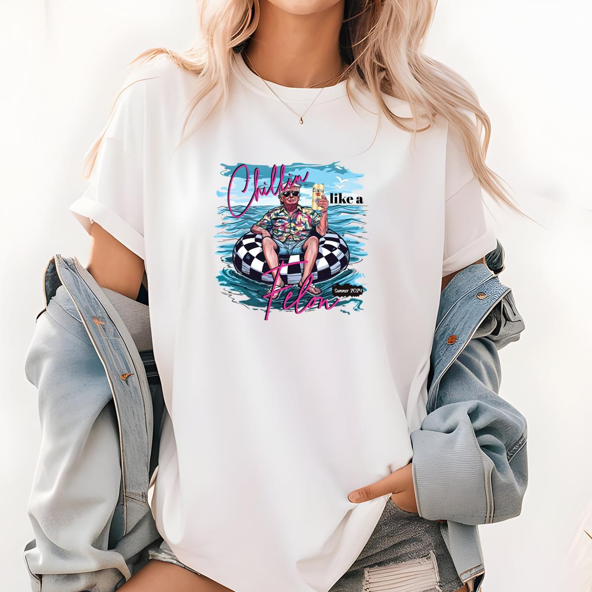 Chillin Like A Felon Vintage 2024 Summer Collector Edition Unisex T-Shirt