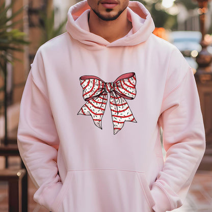 Christmas Comfort Colors Holiday Festive Bow Graphic Tee Womens Sweatshirt