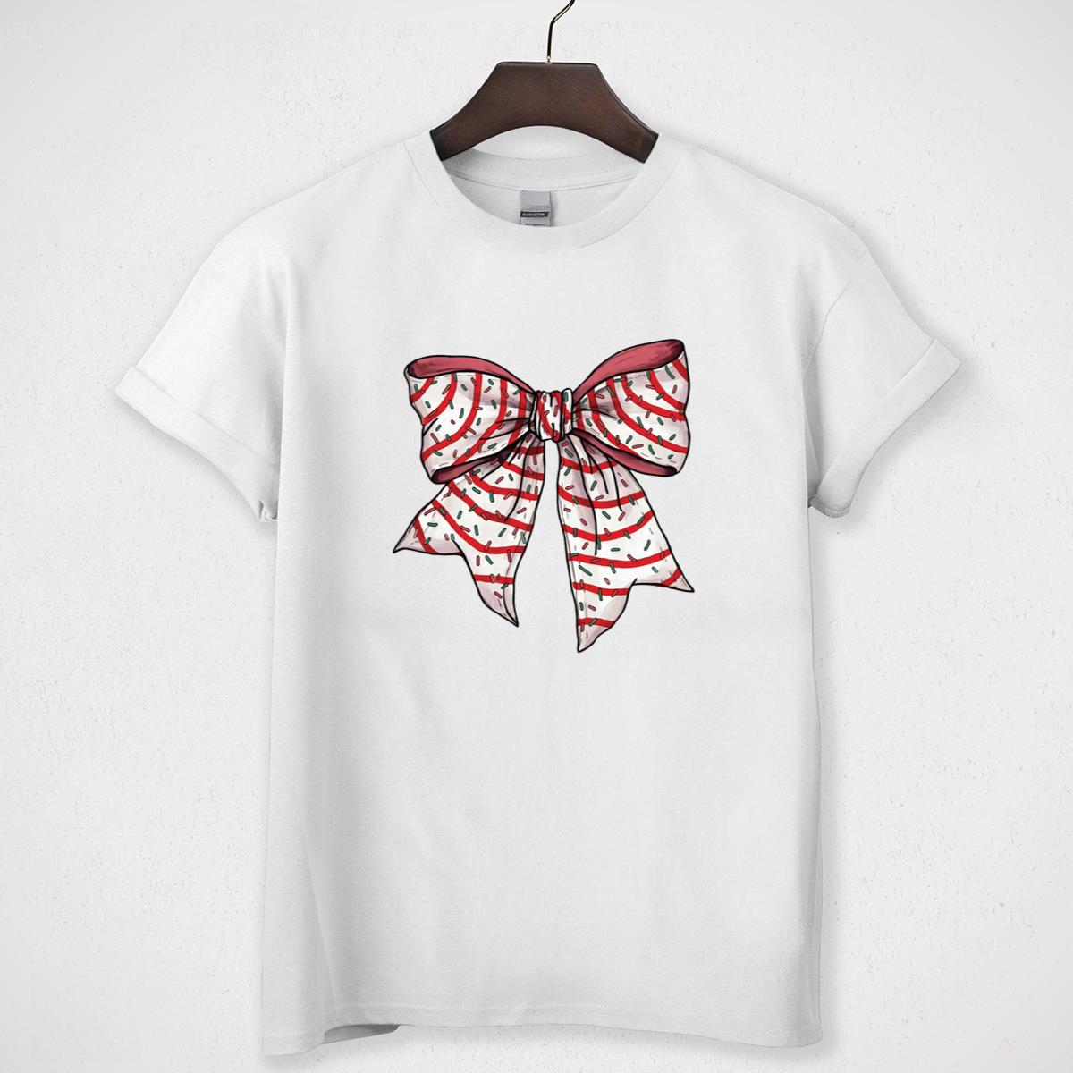 Christmas Comfort Colors Holiday Festive Bow Graphic Tee Womens Sweatshirt