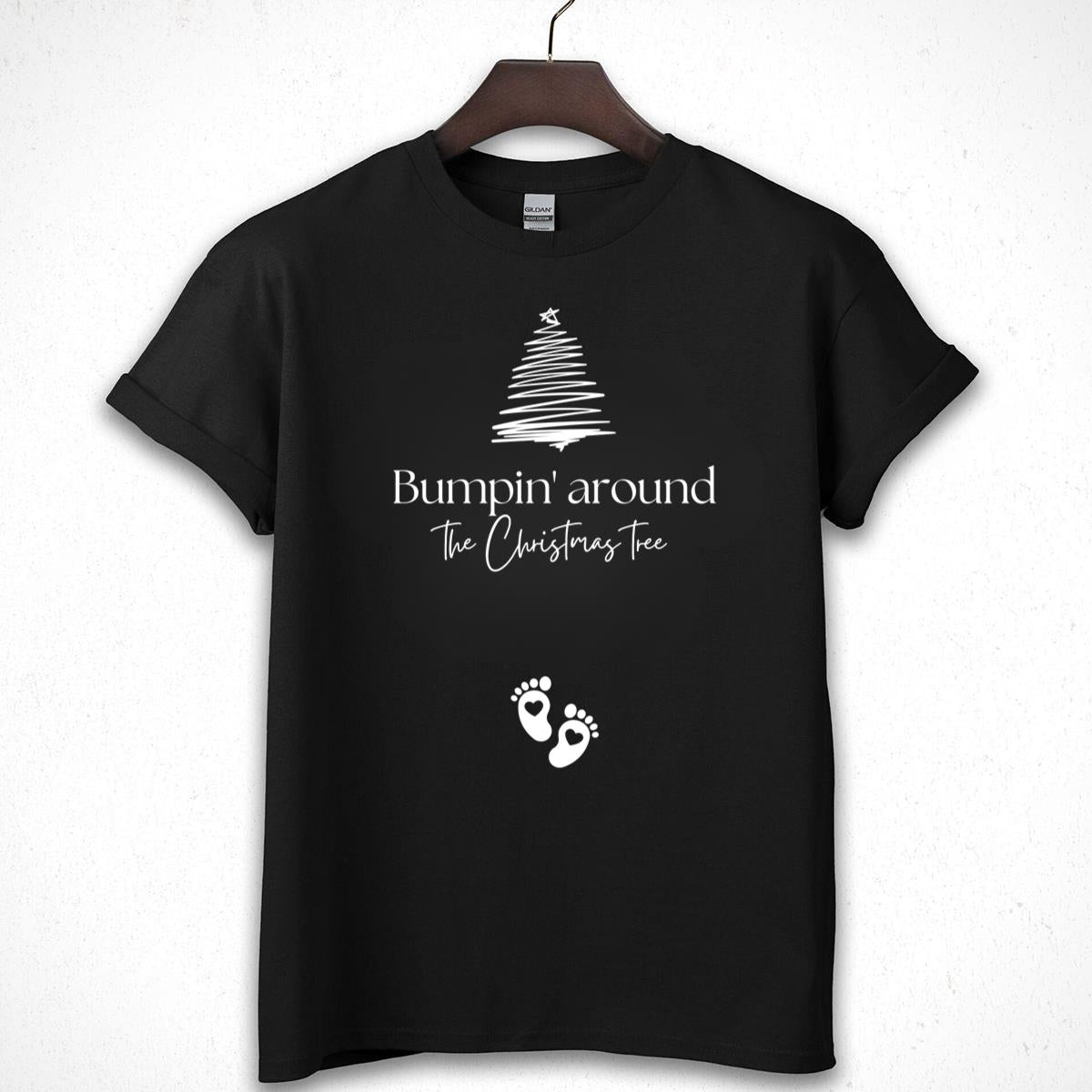 Christmas Pregnancy Announcement Bumpin Around the Christmas Tree Maternity Sweatshirt Jumper