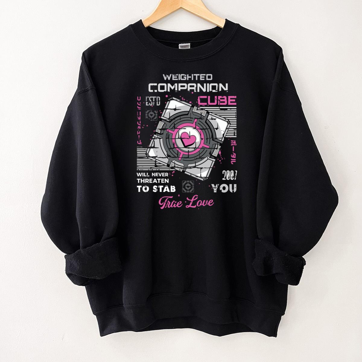 Companion Cube Retro Video Game Inspired Classic Design True Love Unisex T-Shirt