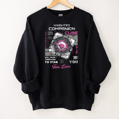 Companion Cube Retro Video Game Inspired Classic Design True Love Unisex T-Shirt