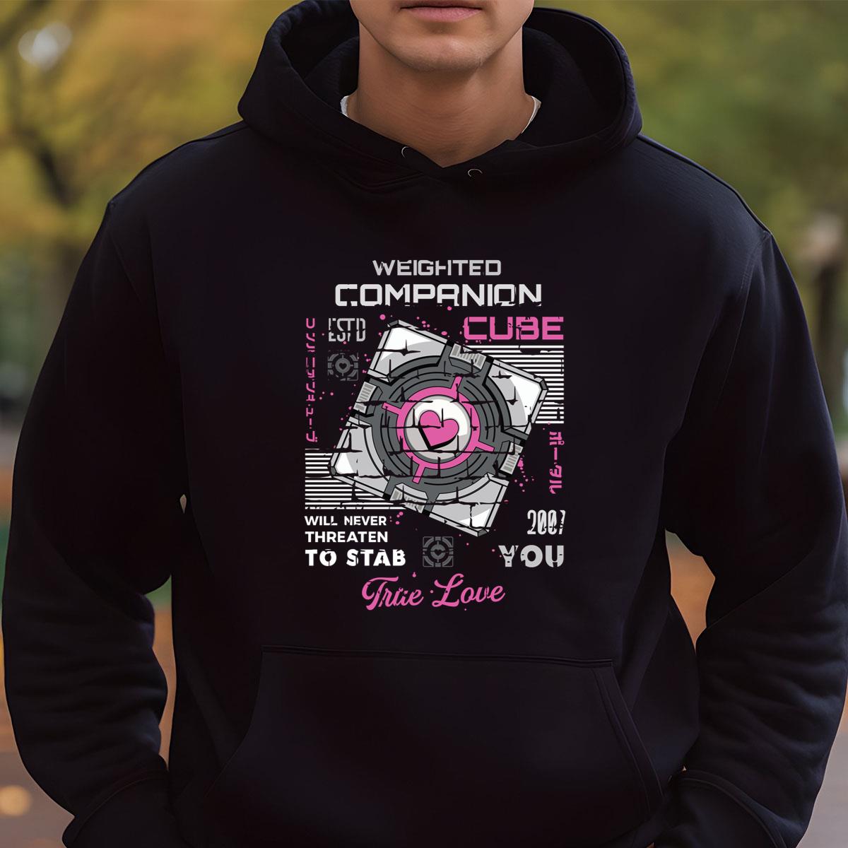 Companion Cube Retro Video Game Inspired Classic Design True Love Unisex T-Shirt