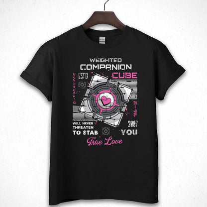Companion Cube Retro Video Game Inspired Classic Design True Love Unisex T-Shirt