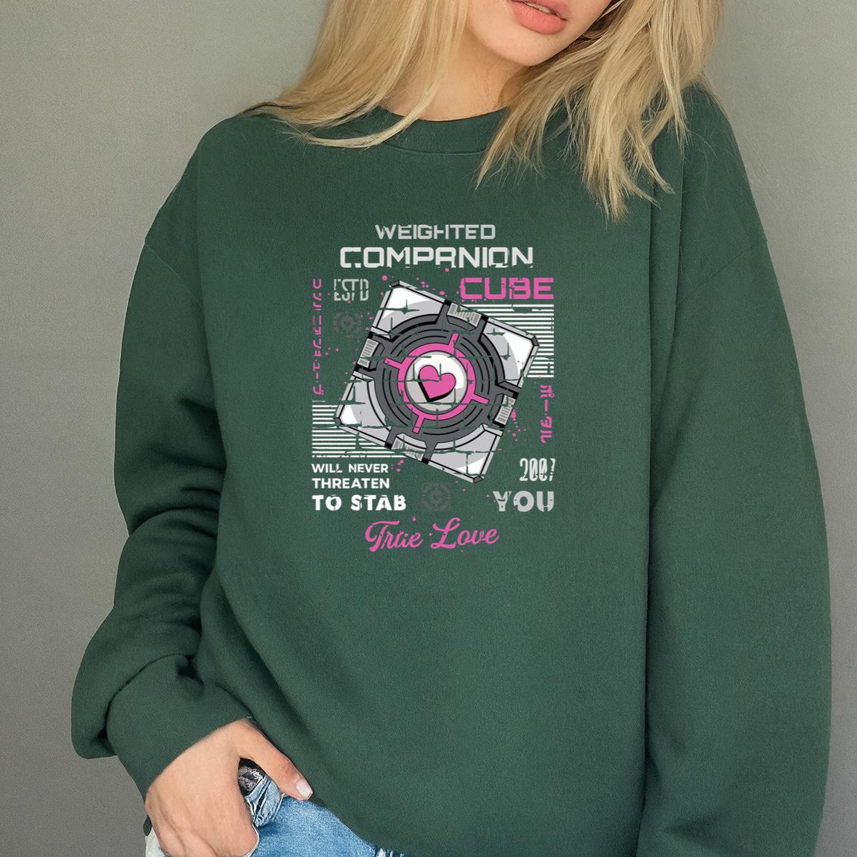 Companion Cube Retro Video Game Inspired Classic Design True Love Unisex T-Shirt