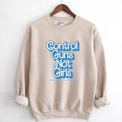 Control Guns Not Girls Progressive Anti-Gun Violence Message Blue Unisex T-Shirt