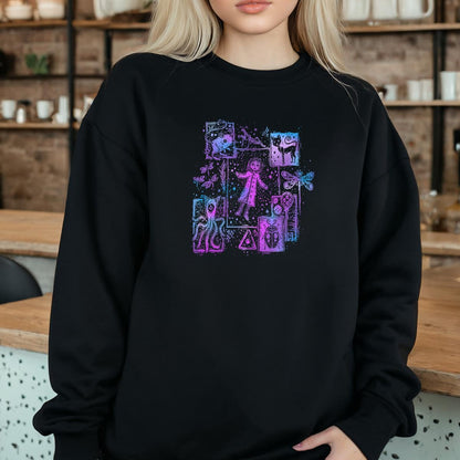 Coraline Dreaming Tunnel to Parallel World Classic Horror Movies Fans Sweatshirt Hoodie Unisex Black