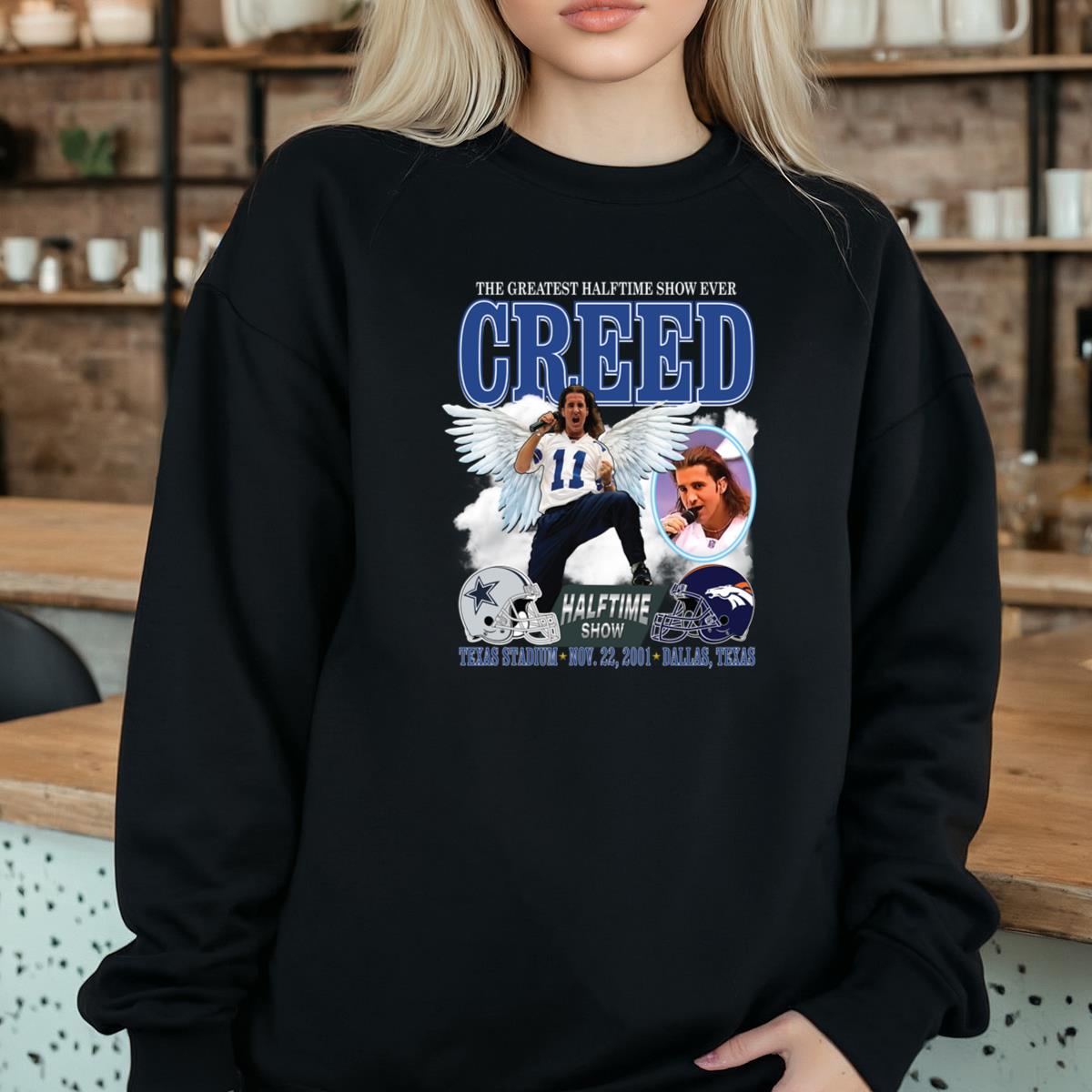 Creed Vintage 90s Greatest Halftime Show Ever Official Fan Retro Black Unisex T-Shirt