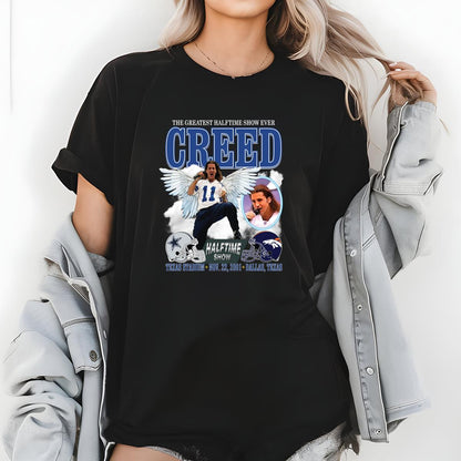 Creed Vintage 90s Greatest Halftime Show Ever Official Fan Retro Black Unisex T-Shirt