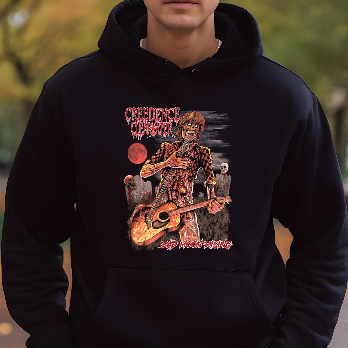 Creedence Clearwater Revival Vintage 70s Bad Moon Rising Collector Retro Black Unisex T-Shirt