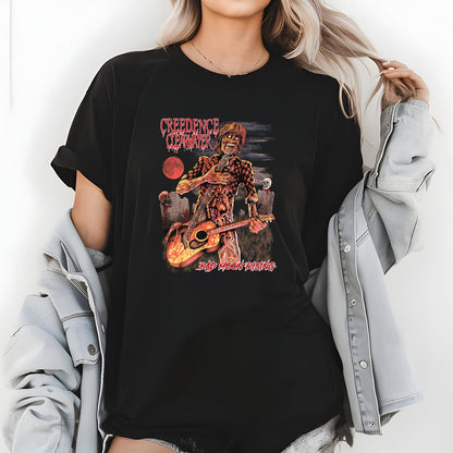 Creedence Clearwater Revival Vintage 70s Bad Moon Rising Collector Retro Black Unisex T-Shirt