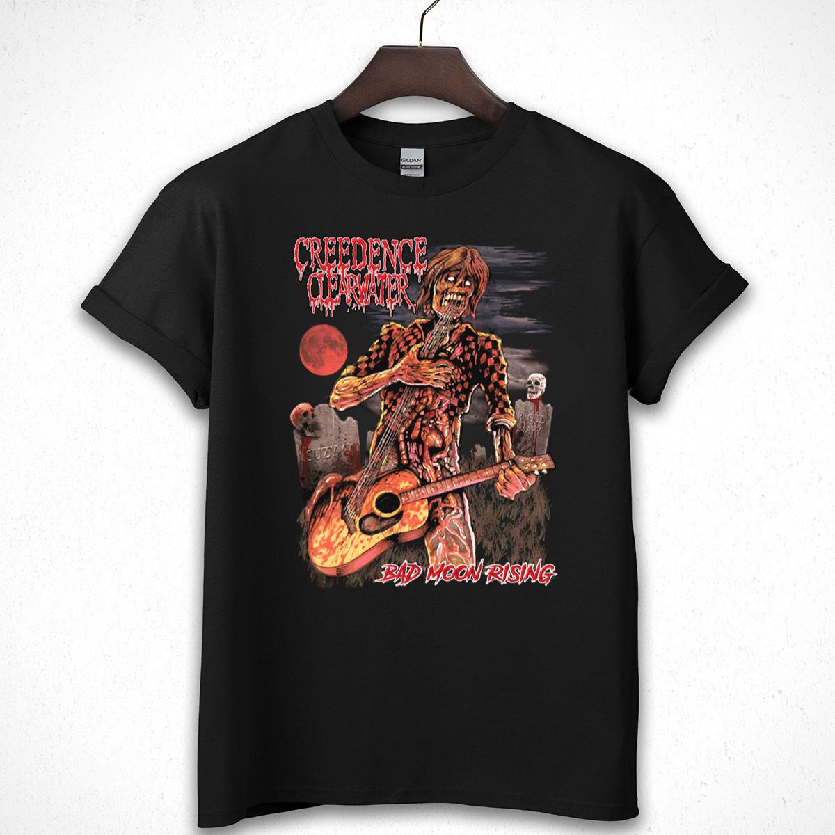 Creedence Clearwater Revival Vintage 70s Bad Moon Rising Collector Retro Black Unisex T-Shirt