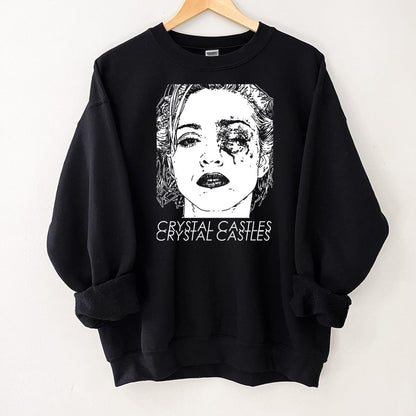 Cristal Castles Vintage 80s Rock Band Collector Retro Black Unisex T-Shirt