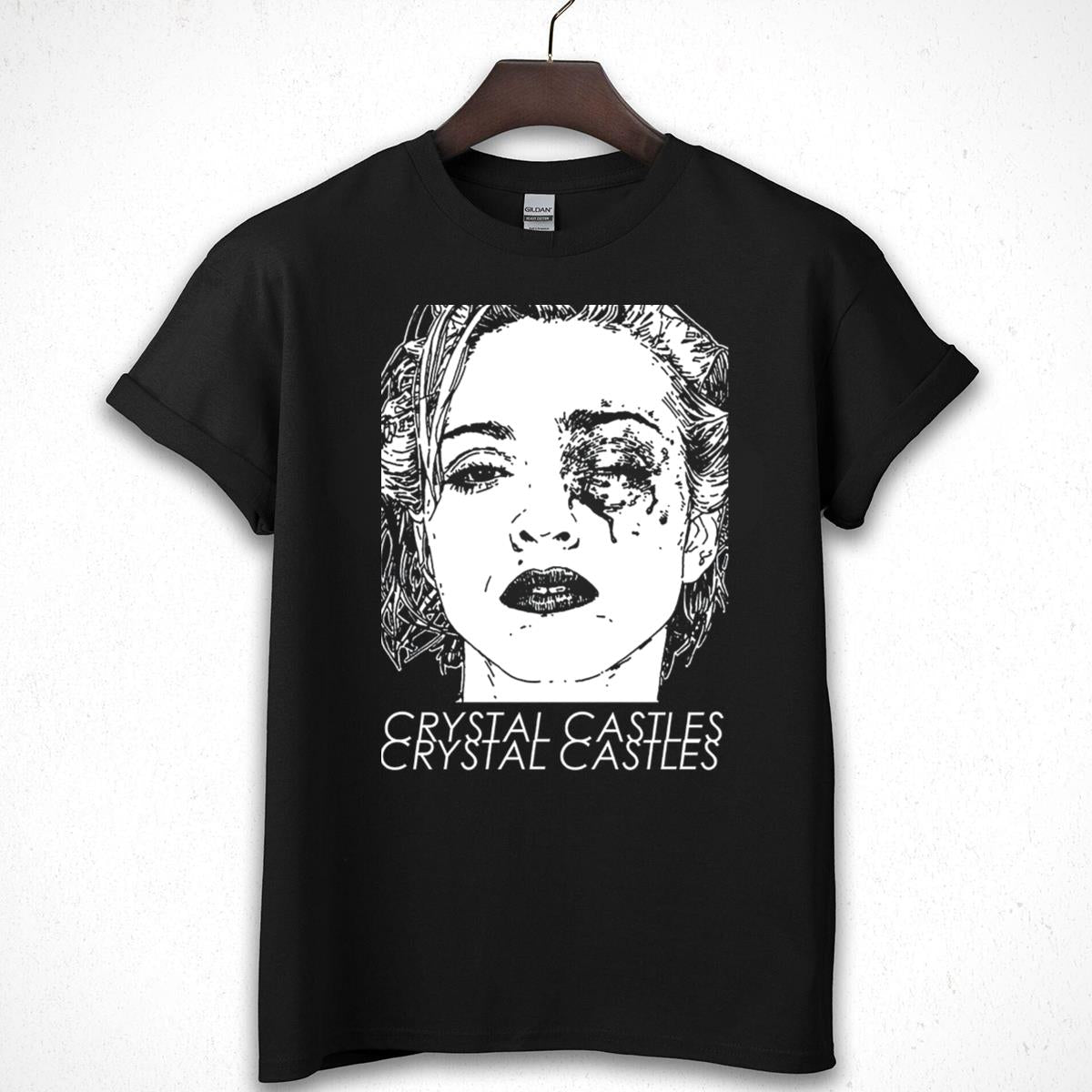 Cristal Castles Vintage 80s Rock Band Collector Retro Black Unisex T-Shirt