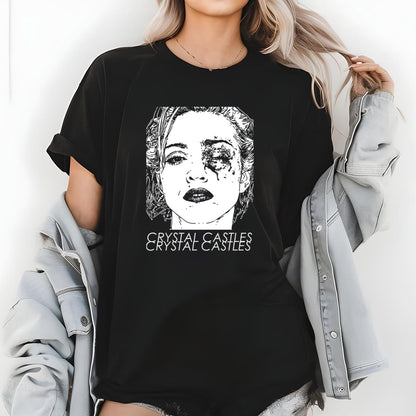 Cristal Castles Vintage 80s Rock Band Collector Retro Black Unisex T-Shirt