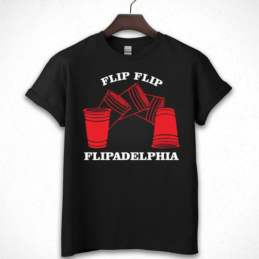 Flip Cup Beer Pong Drinking Game Graphic Tee 
