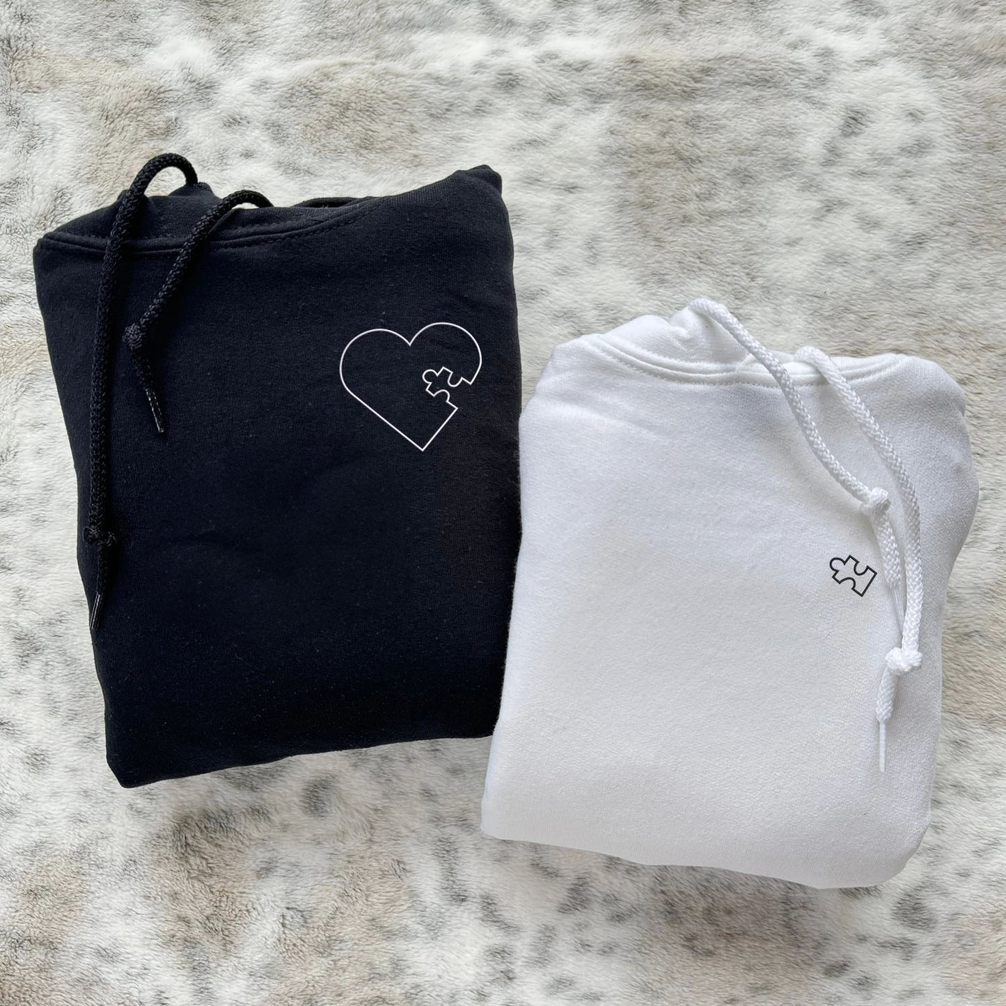 Boyfriend and Girlfriend Matching Hoodies for Couples - Custom Embroidered Sweatshirts