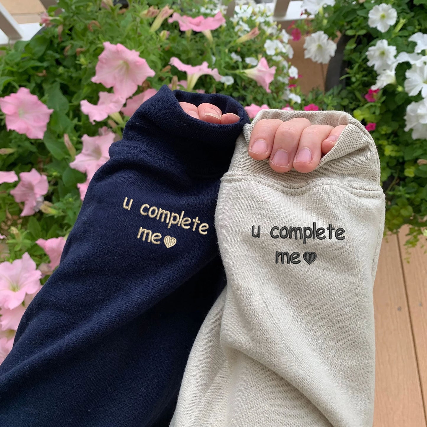 Boyfriend and Girlfriend Matching Hoodies for Couples - Custom Embroidered Sweatshirts