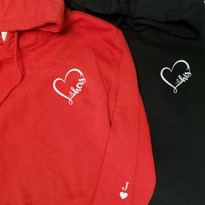 Matching His & Her Couple Hoodies - Custom Embroidered Sweatshirt Set