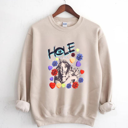 Hole Live Through This Vintage 90s Grunge Candy Hearts Boyfriend Fit Creme Unisex T-Shirt