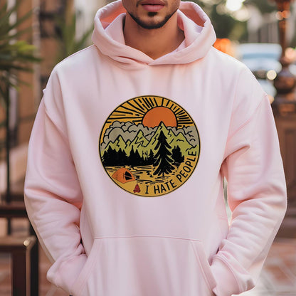 I Hate People Vintage Nature Hiking Camping Mountain Outdoor Unisex T-Shirt