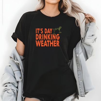 Its Day Drinking Weather Vintage Graphic Unisex T-Shirt