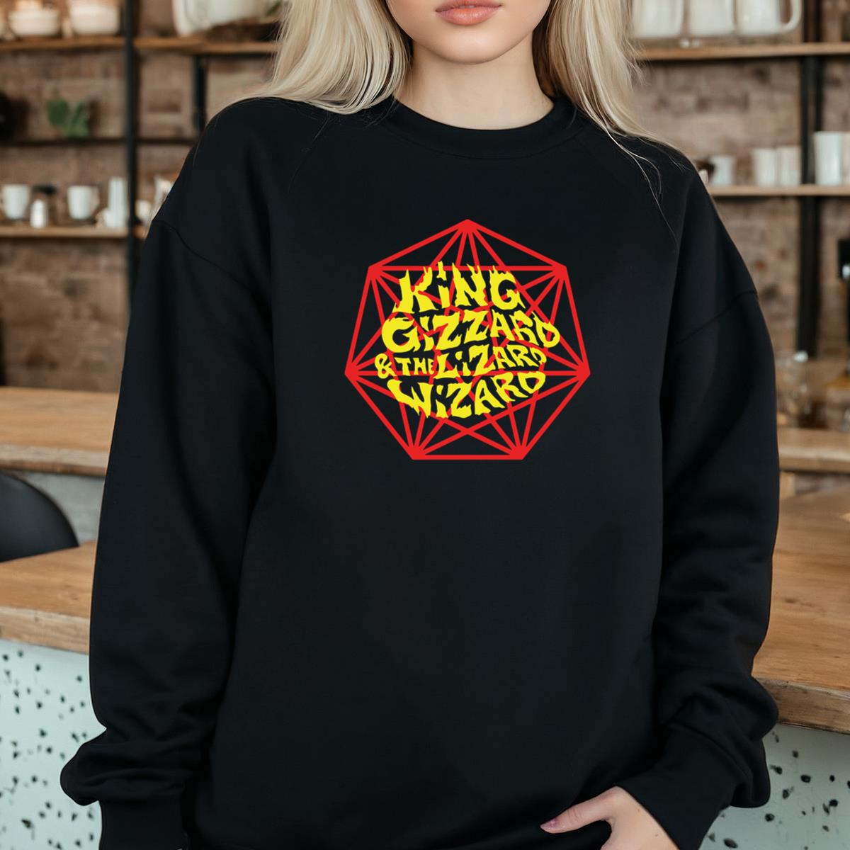 King Gizzard And The Lizard Wizard Vintage 2010s Tour Official Fan Crewneck Short Sleeve Black Unisex T-Shirt