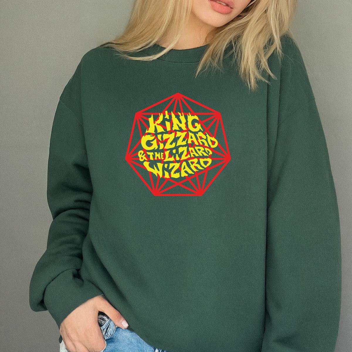 King Gizzard And The Lizard Wizard Vintage 2010s Tour Official Fan Crewneck Short Sleeve Black Unisex T-Shirt